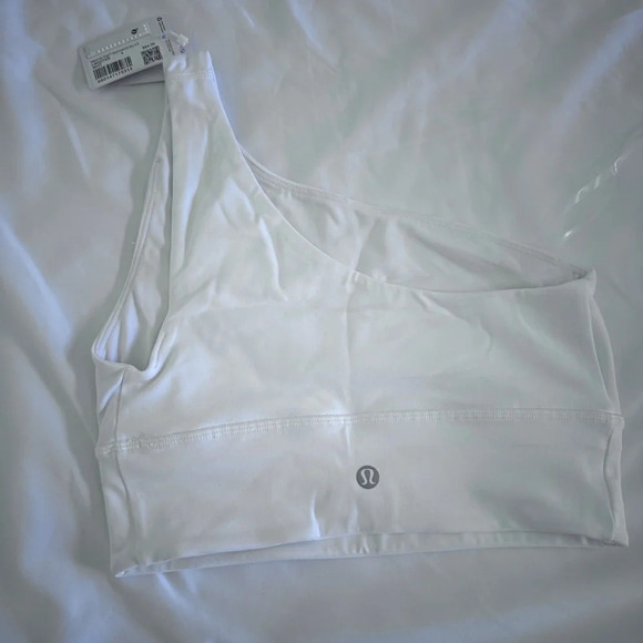 🆕🤍 Lululemon Align Asymmetrical Bra A/B Cup - White - Picture 5 of 9